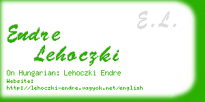 endre lehoczki business card